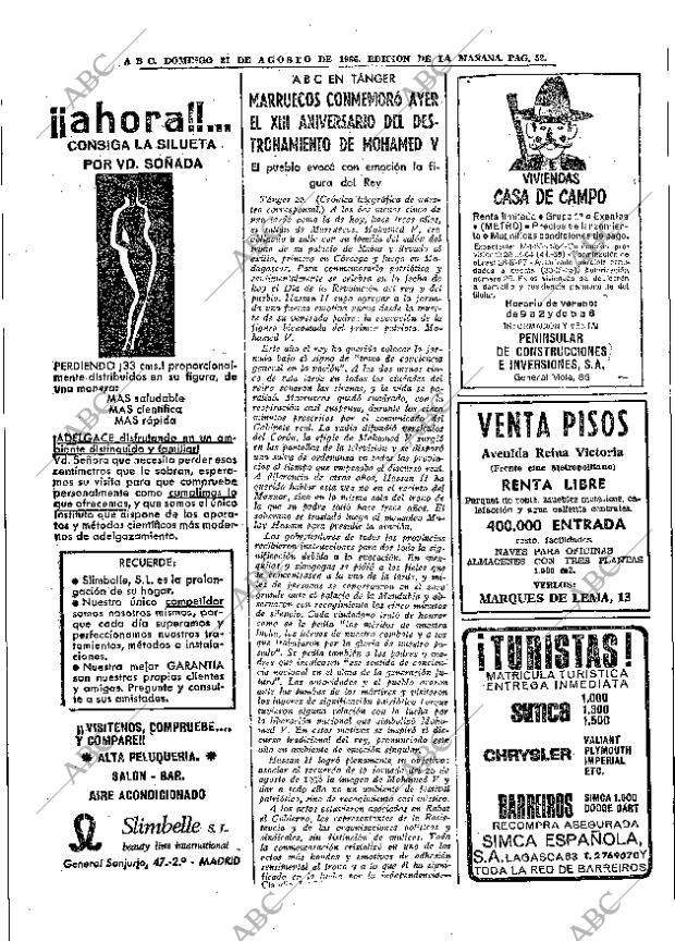 ABC MADRID 21-08-1966 página 52