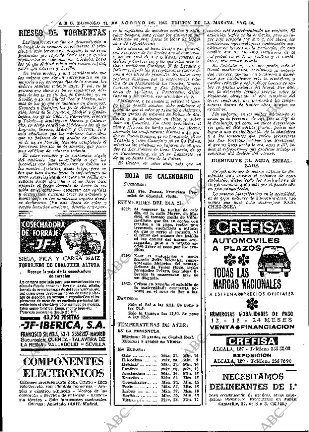 ABC MADRID 21-08-1966 página 60