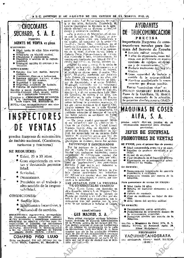 ABC MADRID 21-08-1966 página 68