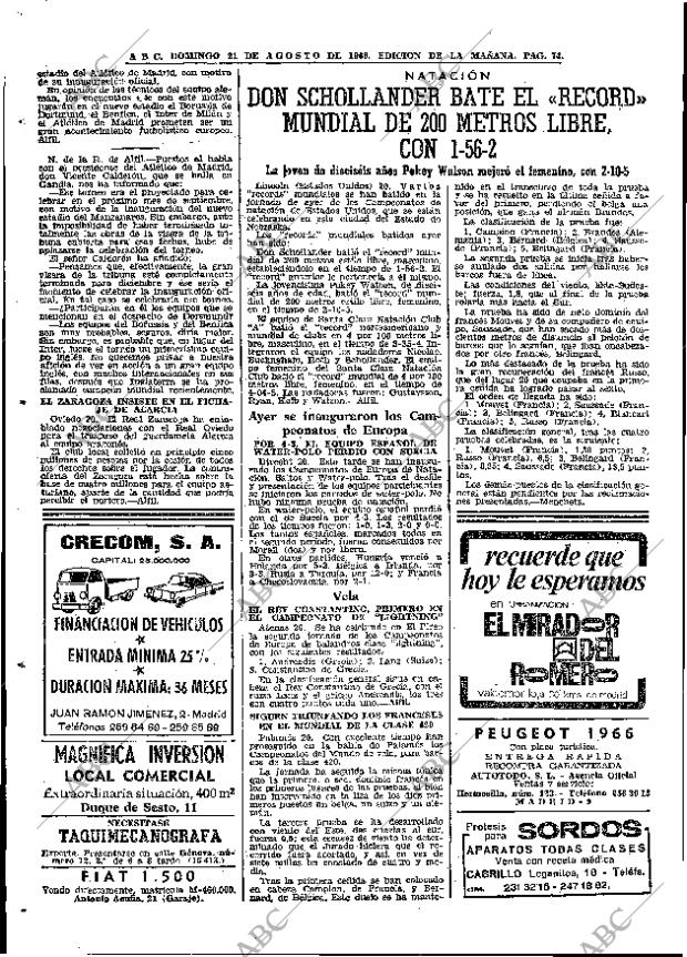 ABC MADRID 21-08-1966 página 74