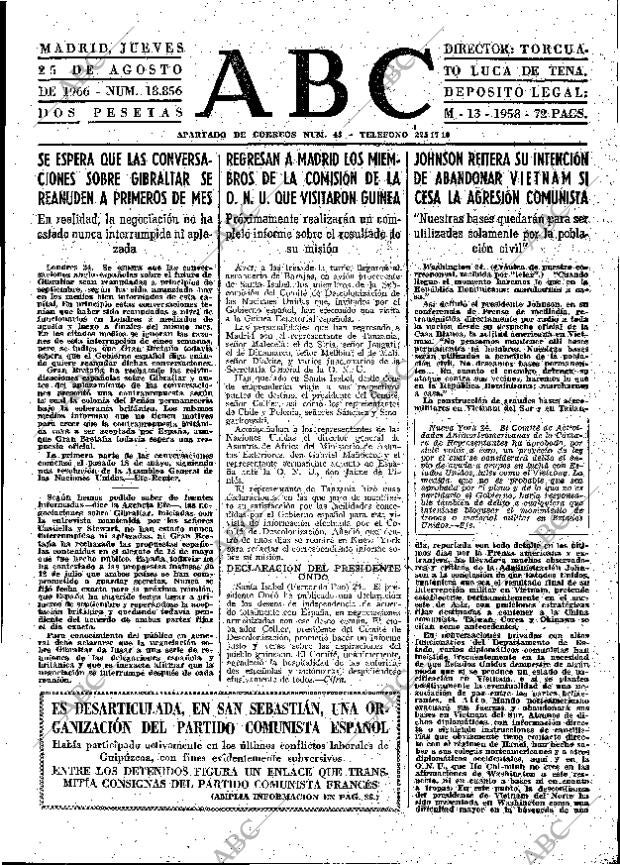 ABC MADRID 25-08-1966 página 23
