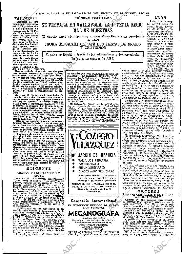 ABC MADRID 25-08-1966 página 41