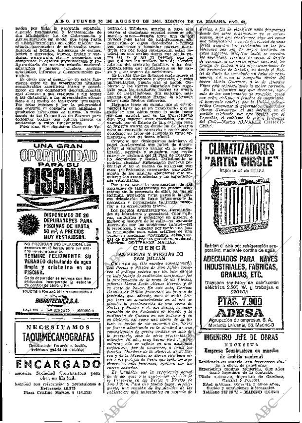 ABC MADRID 25-08-1966 página 42