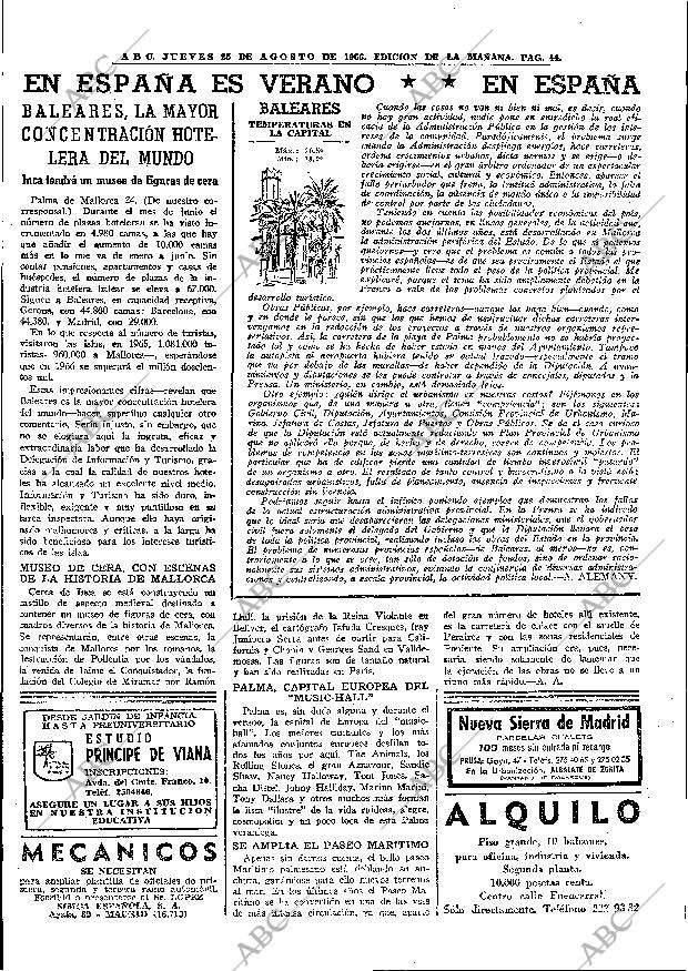 ABC MADRID 25-08-1966 página 44