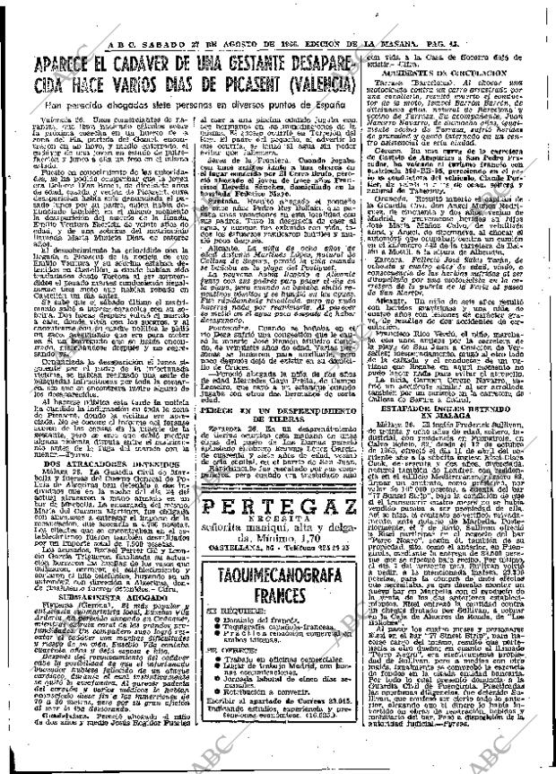 ABC MADRID 27-08-1966 página 45