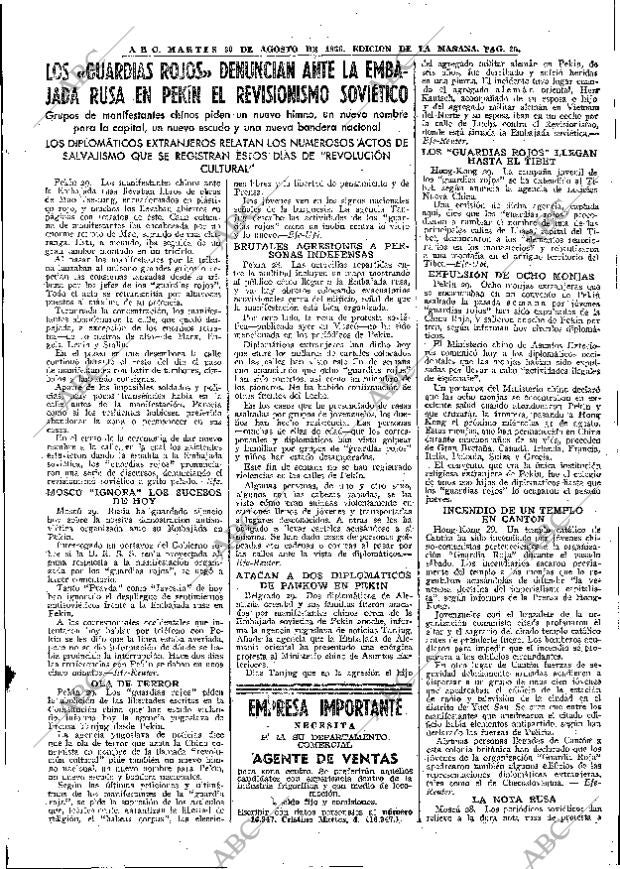 ABC MADRID 30-08-1966 página 25