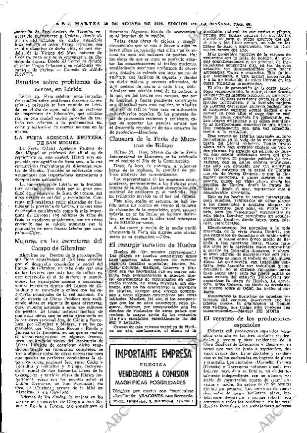 ABC MADRID 30-08-1966 página 40