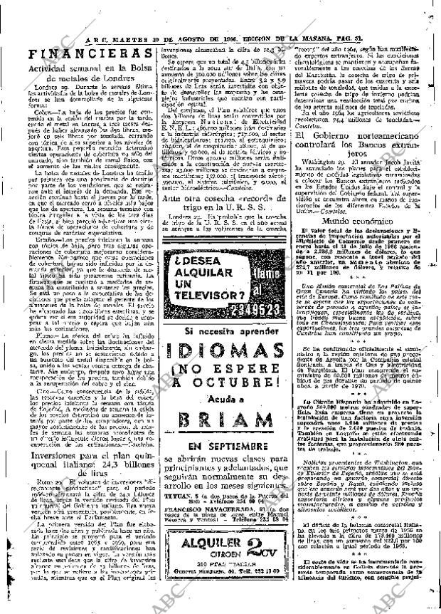 ABC MADRID 30-08-1966 página 51