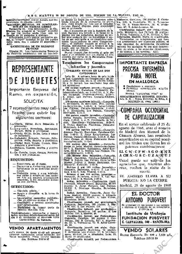 ABC MADRID 30-08-1966 página 64