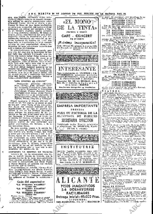 ABC MADRID 30-08-1966 página 66