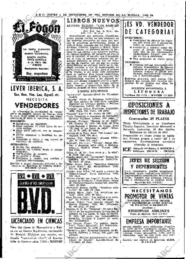 ABC MADRID 01-09-1966 página 50