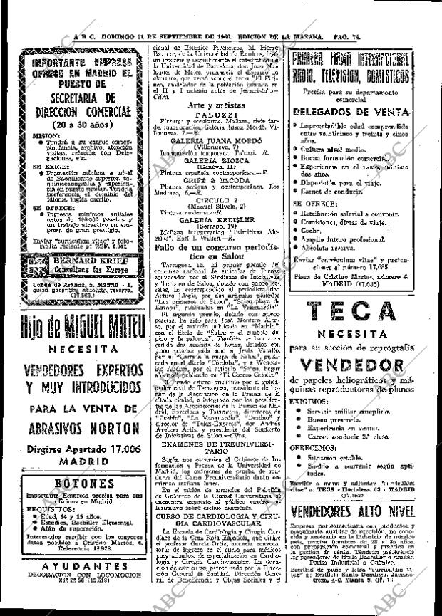 ABC MADRID 11-09-1966 página 73