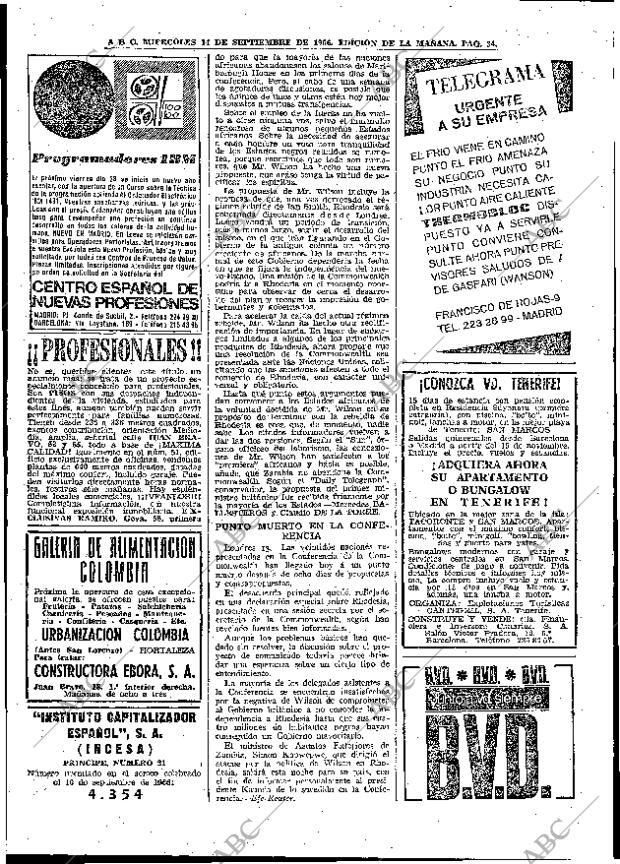 ABC MADRID 14-09-1966 página 34