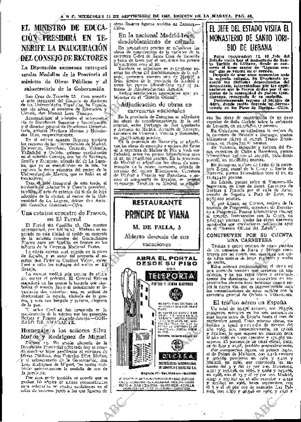 ABC MADRID 14-09-1966 página 43