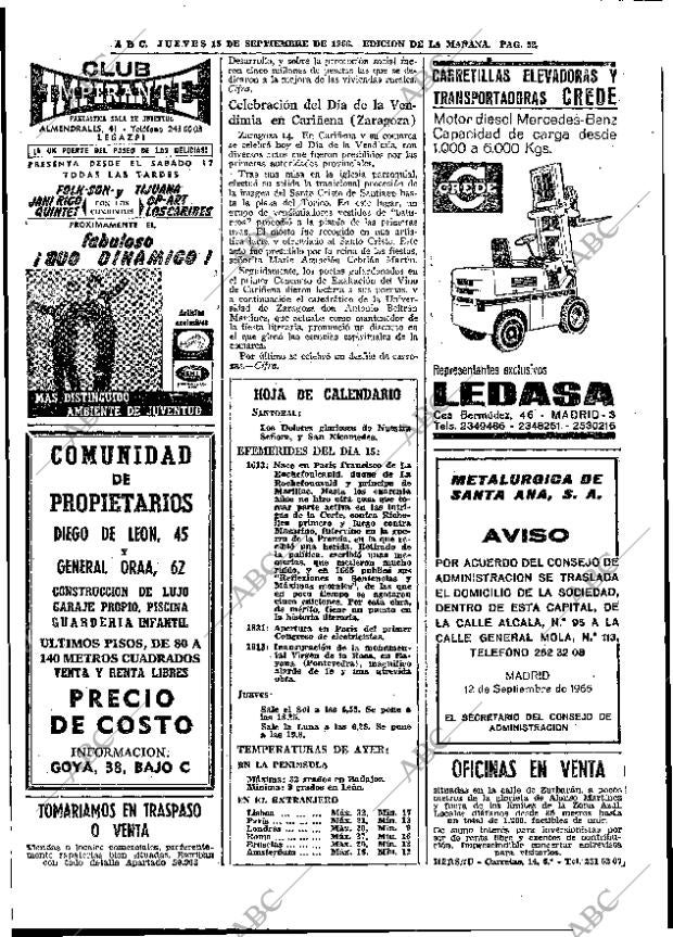 ABC MADRID 15-09-1966 página 52