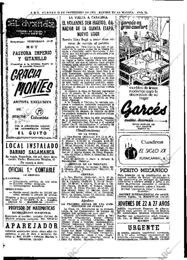 ABC MADRID 15-09-1966 página 74