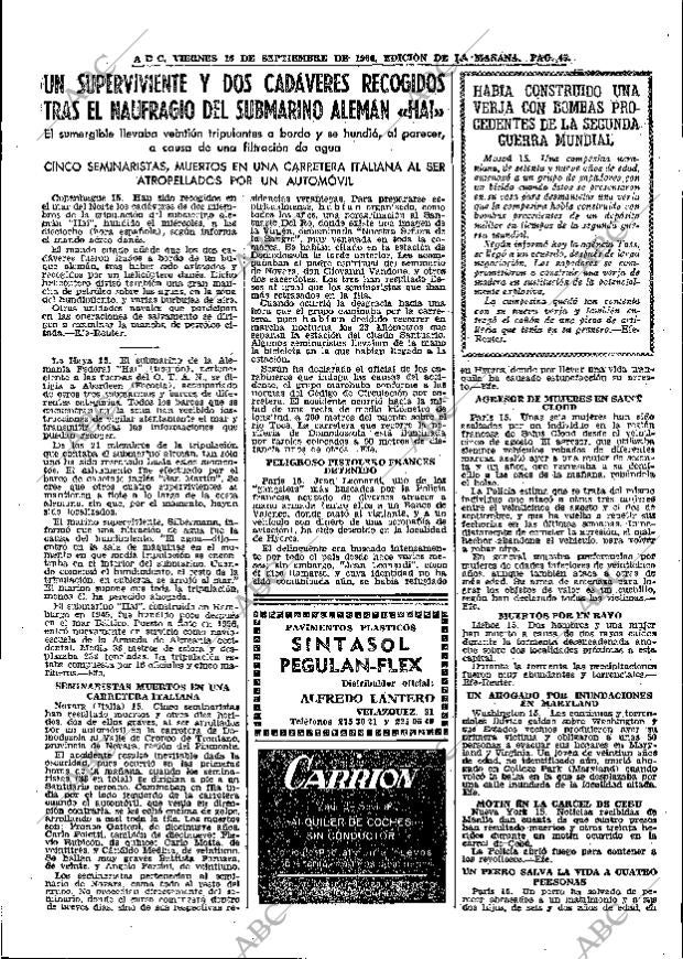 ABC MADRID 16-09-1966 página 45