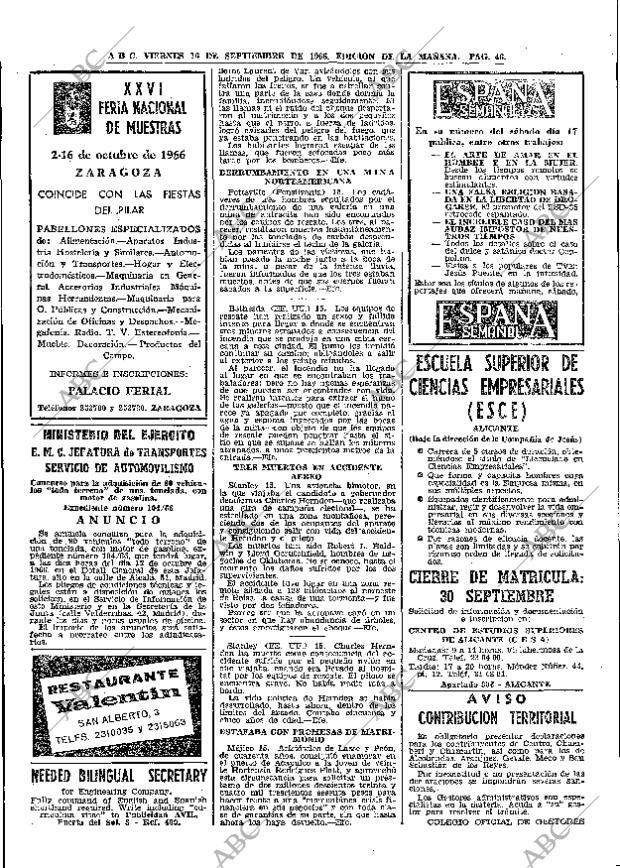 ABC MADRID 16-09-1966 página 46