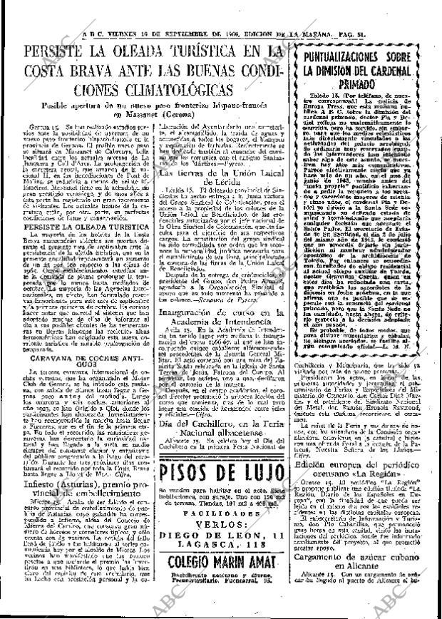 ABC MADRID 16-09-1966 página 51
