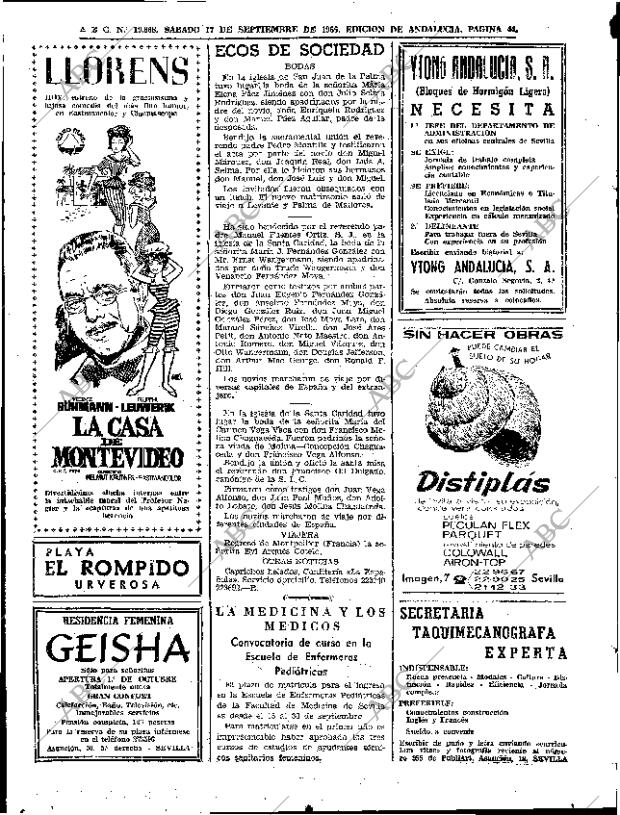 ABC SEVILLA 17-09-1966 página 44