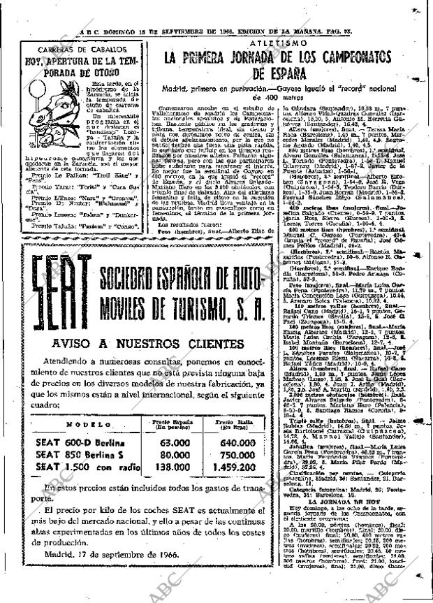 ABC MADRID 18-09-1966 página 93