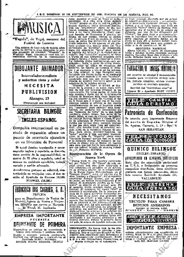 ABC MADRID 18-09-1966 página 96