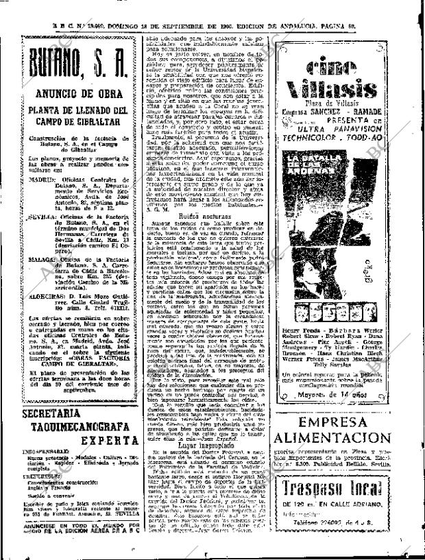 ABC SEVILLA 18-09-1966 página 60