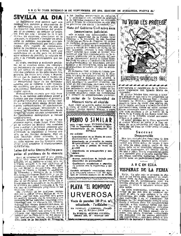 ABC SEVILLA 18-09-1966 página 61