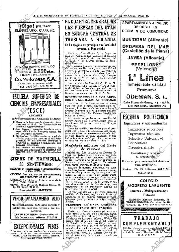 ABC MADRID 21-09-1966 página 44