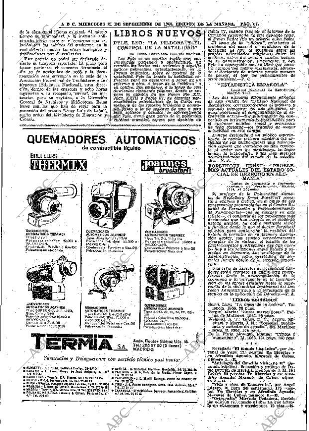 ABC MADRID 21-09-1966 página 67