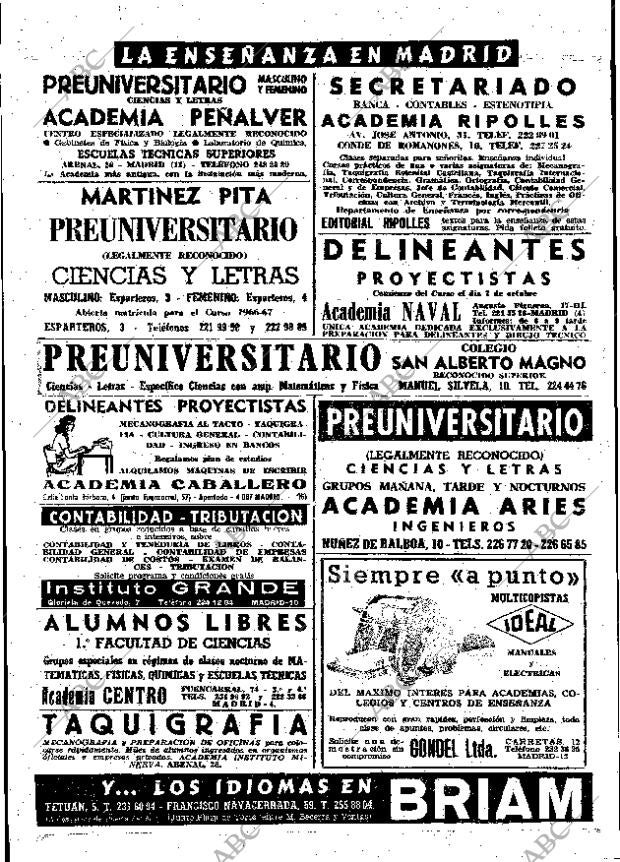 ABC MADRID 23-09-1966 página 18