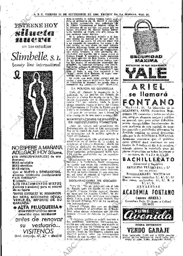 ABC MADRID 23-09-1966 página 34