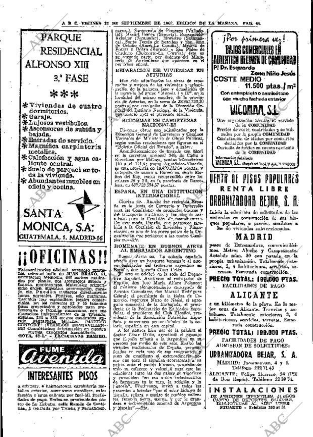 ABC MADRID 23-09-1966 página 44