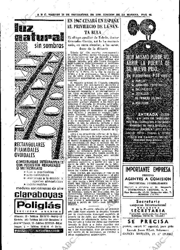 ABC MADRID 23-09-1966 página 46