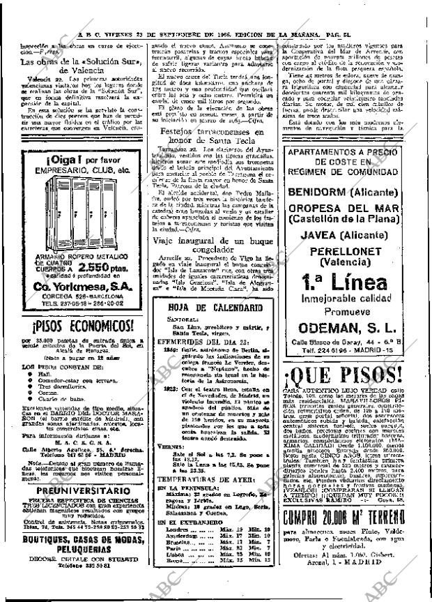 ABC MADRID 23-09-1966 página 54