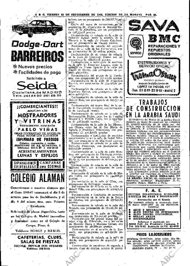 ABC MADRID 23-09-1966 página 62