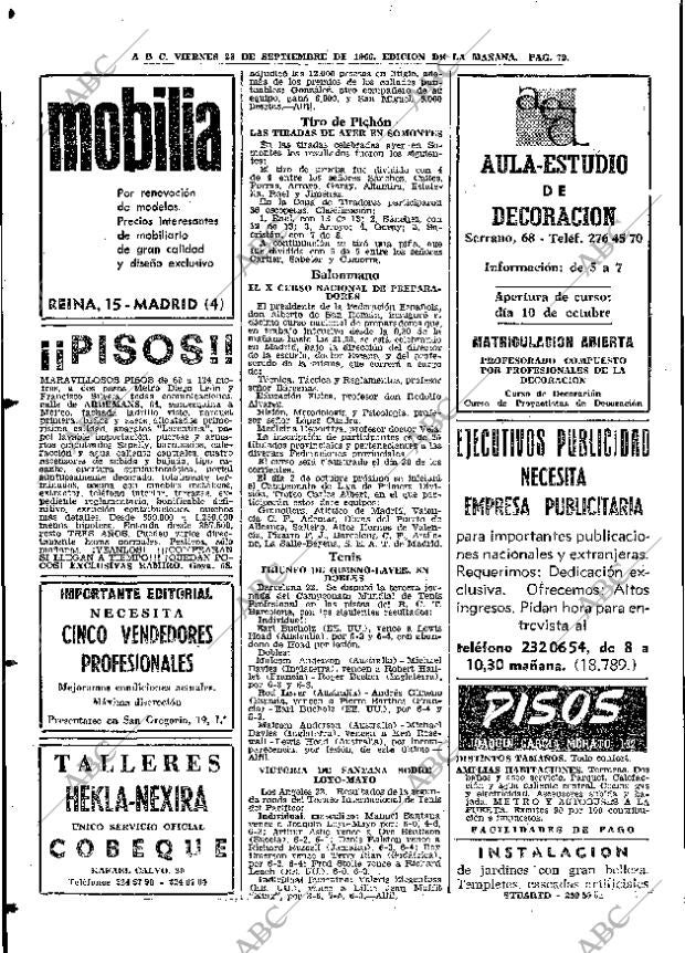 ABC MADRID 23-09-1966 página 72