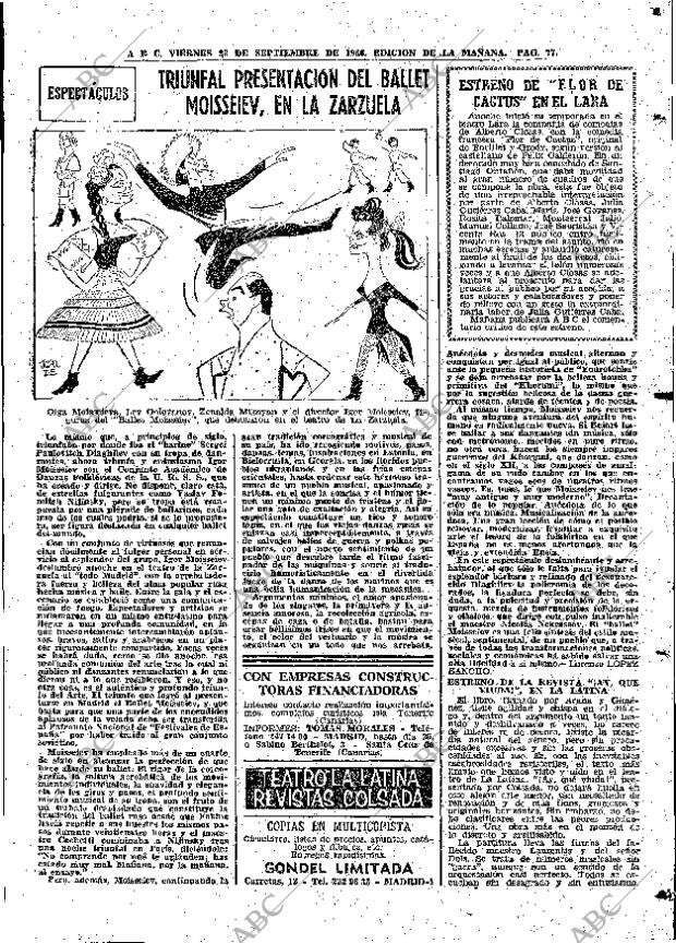 ABC MADRID 23-09-1966 página 77