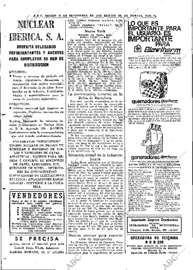 ABC MADRID 24-09-1966 página 74