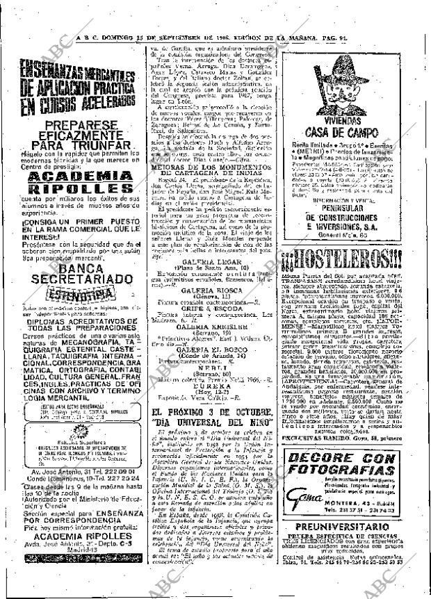 ABC MADRID 25-09-1966 página 94