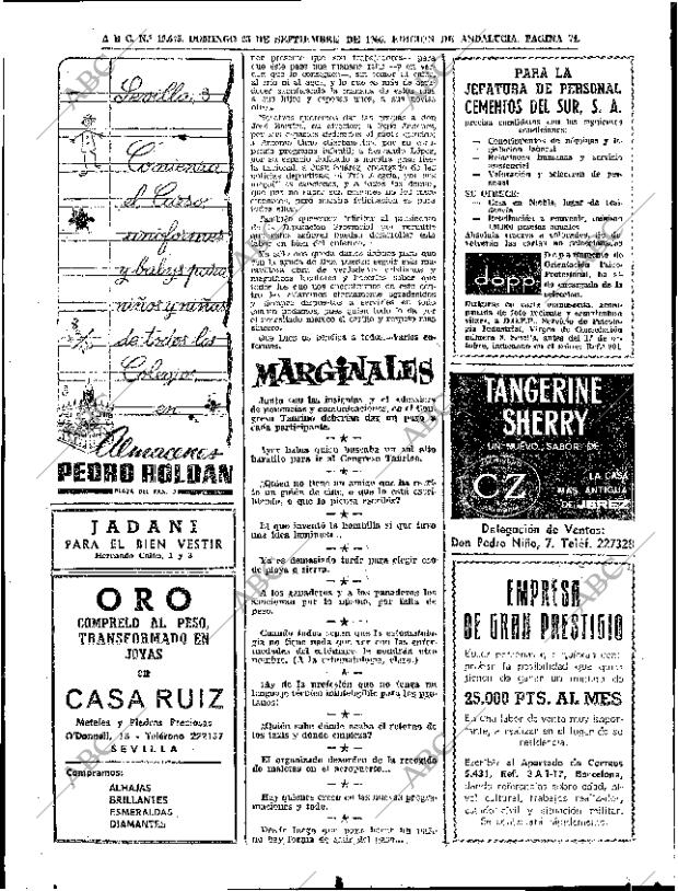 ABC SEVILLA 25-09-1966 página 74