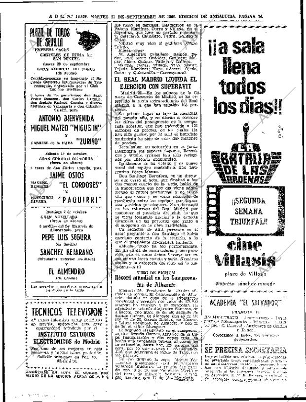 ABC SEVILLA 27-09-1966 página 72