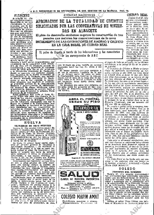 ABC MADRID 28-09-1966 página 73