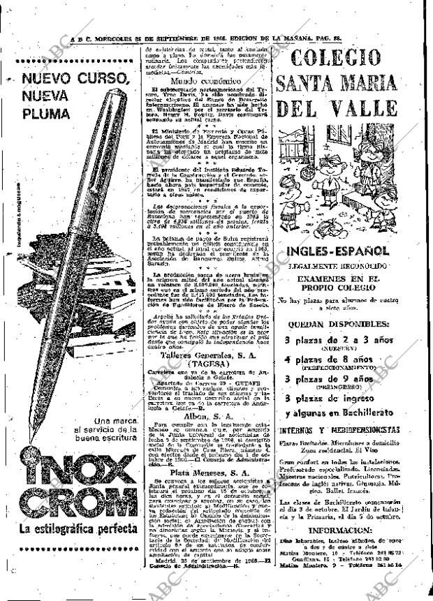 ABC MADRID 28-09-1966 página 88