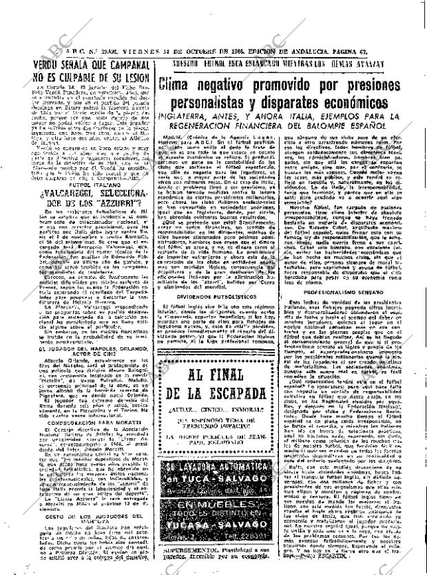 ABC SEVILLA 14-10-1966 página 67