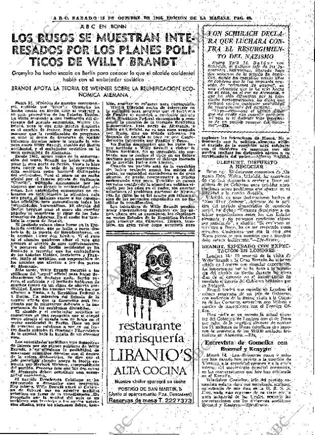ABC MADRID 15-10-1966 página 69