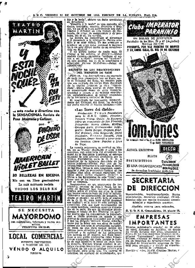 ABC MADRID 21-10-1966 página 118