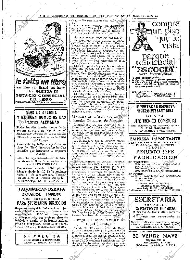 ABC MADRID 21-10-1966 página 84