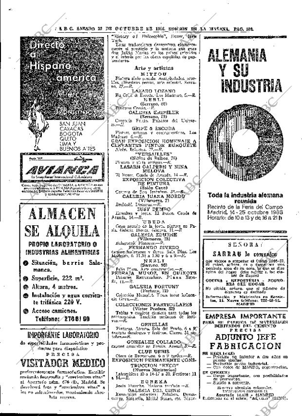 ABC MADRID 22-10-1966 página 106