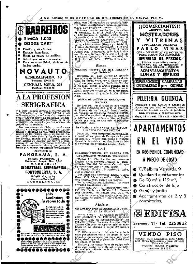 ABC MADRID 22-10-1966 página 116